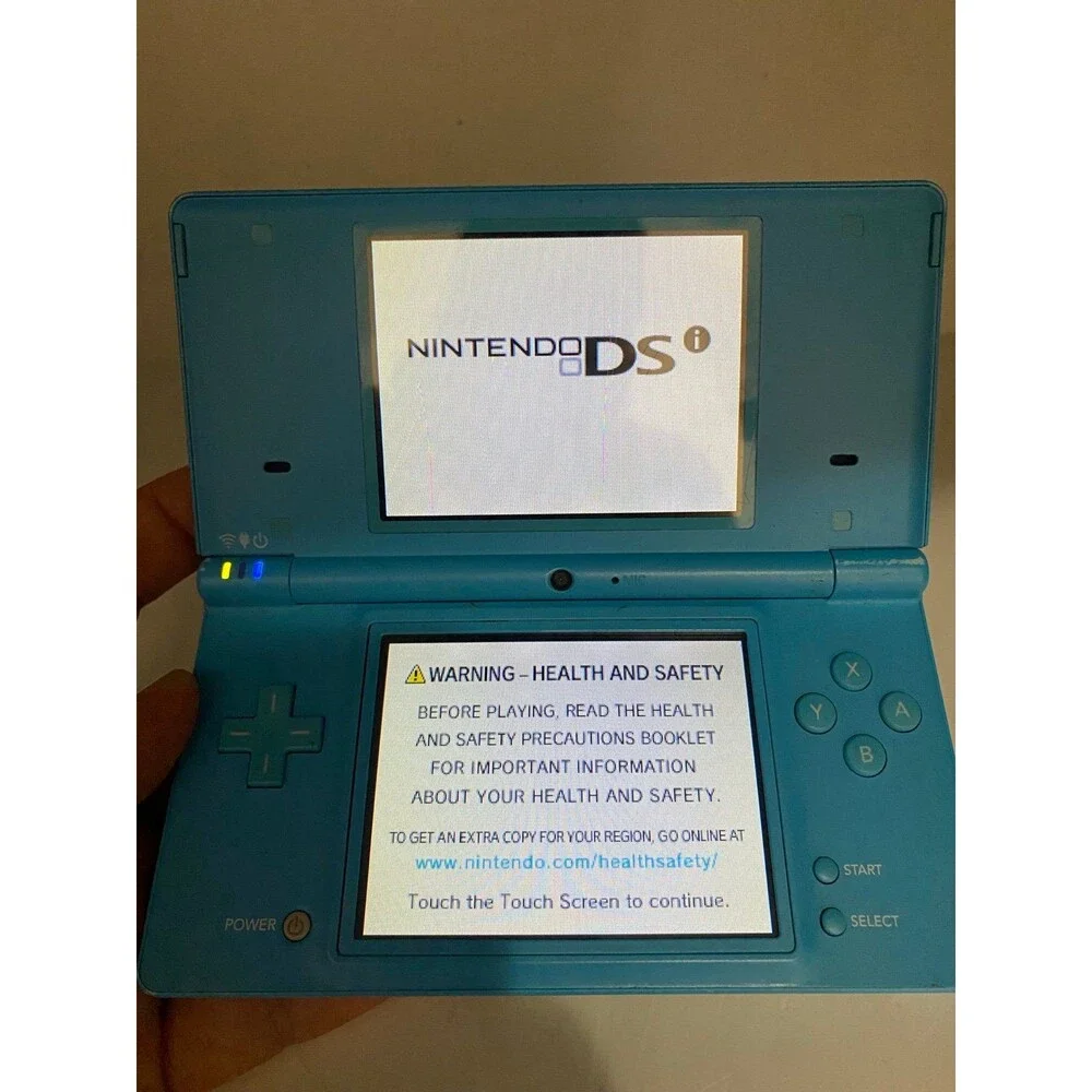 Nintendo DSi Teal Blue Bundle W/ Stylus Tested & Working
